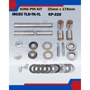King Pin Kit Set-Isuzu TLD, TK. TL 2.5-KP-220-9885115060 (25mmx178mm)