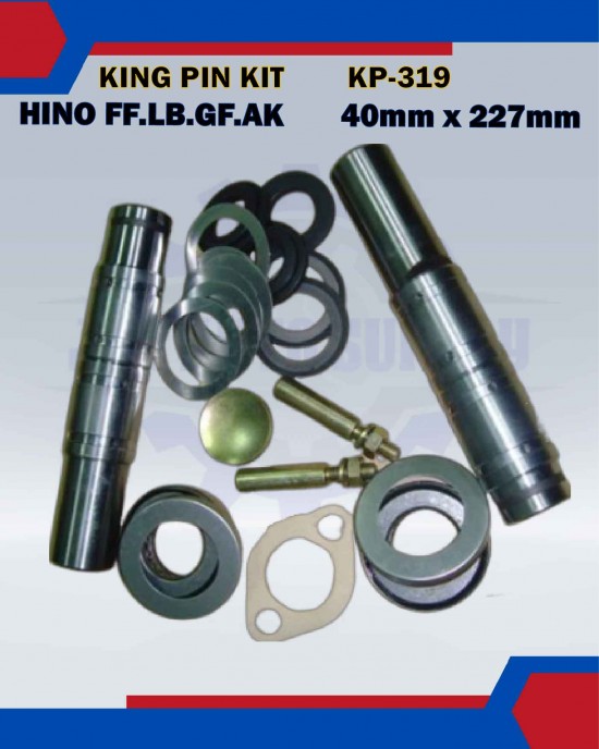 Showing image for King Pin Kit Set-Hino FF, LB, GF, AK-KP-319-04043-2009 (40mmx227mm) King Pin Kit Set-Hino FF, LB, GF, AK-KP-319-04043-2009 (40mmx227mm) image