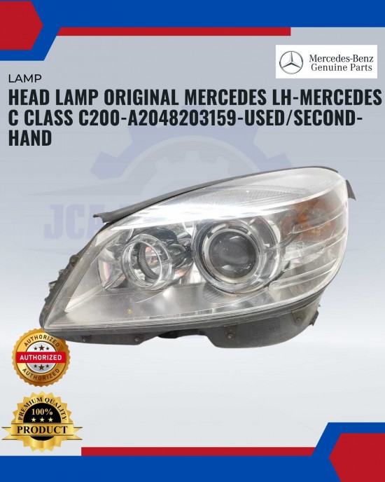 HEAD LAMP ORIGINAL MERCEDES LH-MERCEDES C CLASS C200-A2048203159-USED/SECOND-HAND image