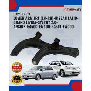 Nissan Livina-Latio-Slyphy 2.0cc Lower Arm-Front Left-Right-Anshin-54500-EW000-54501-EW000