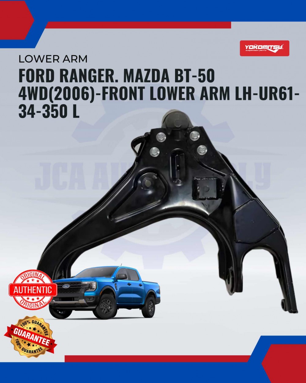 Lowere 90 Ranger Ford Ranger. Mazda BT-50 (2006-2011) 4WD-Front Lower Arm LH | JCA AUTO ...