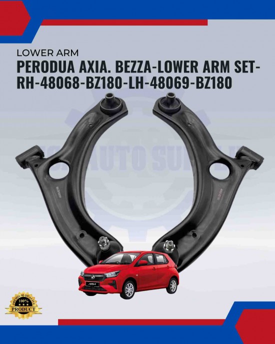Perodua Axia. Bezza-Lower Arm Set-RH-48068-BZ180 Perodua Axia. Bezza-Lower Arm Set-RH-48068-BZ180