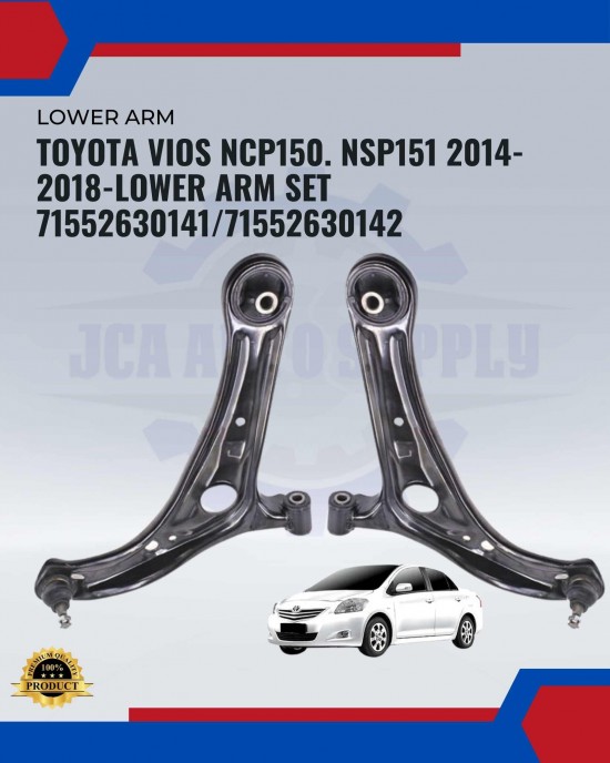 Showing image for Toyota Vios NCP150. NSP151 2014-2018-Lower Arm Set-71552630141 Toyota Vios NCP150. NSP151 2014-2018-Lower Arm Set-71552630141 Lower Arm / Upper Arm image