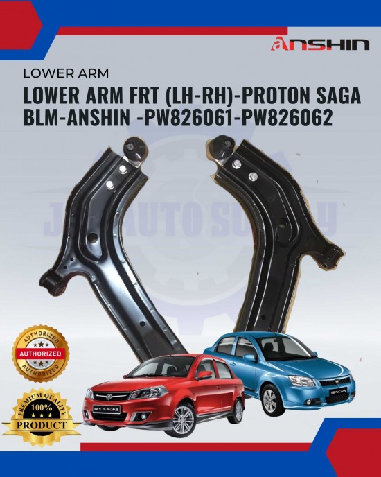 Front Lower Arm(LH-RH)-Proton Saga Blm-Anshin -PW826061-PW826062 Absorber-Suspension Parts image