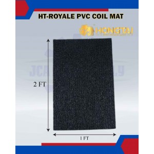 HT-Royale Pvc Coil Mat Black-1 Feet x 2 Feet