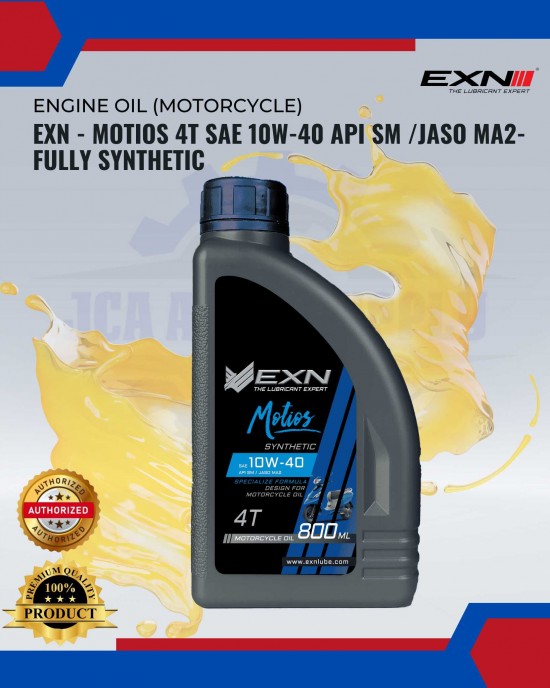 EXN - Motios 4T SAE 10W-40 API SM /JASO MA2 Synthetic (Scooter) MOTOR 4T-2T ENGINE OIL image