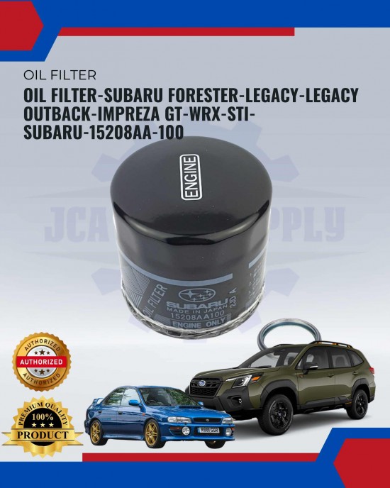 Oil Filter-Subaru Forester-Legacy-Legacy Outback-Impreza Gt-Wrx-Sti-Subaru-15208AA-100 image