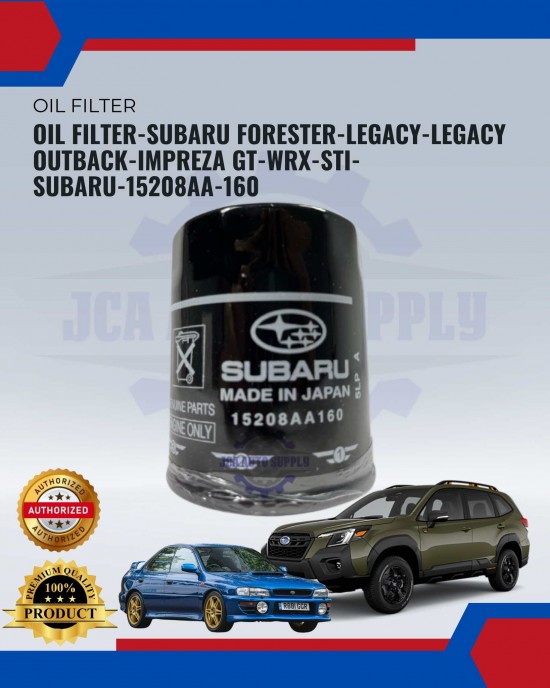 Oil Filter-Subaru Forester-Legacy-Legacy Outback-Impreza Gt-Wrx-Sti-Subaru-15208AA-160 image