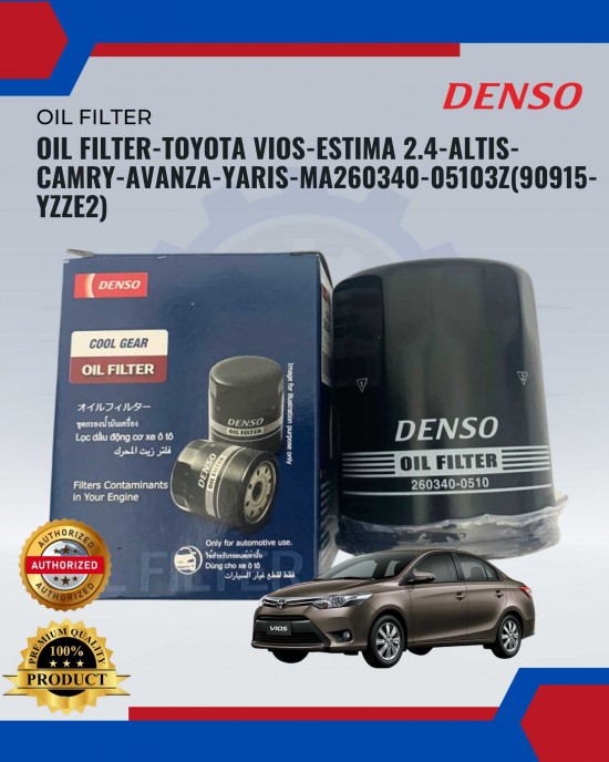 Oil Filter-Toyota Vios-Estima 2.4-Altis-Camry-Avanza-Yaris-MA260340-05103Z(90915-YZZE2) image