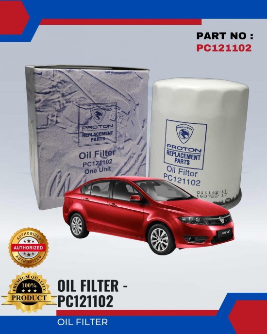 Proton Genuine Oil Filter Wira /Waja / Satria /FLX /BLM /Preve /Exora /GEN2 /Saga /Persona- PC121102 Filters image