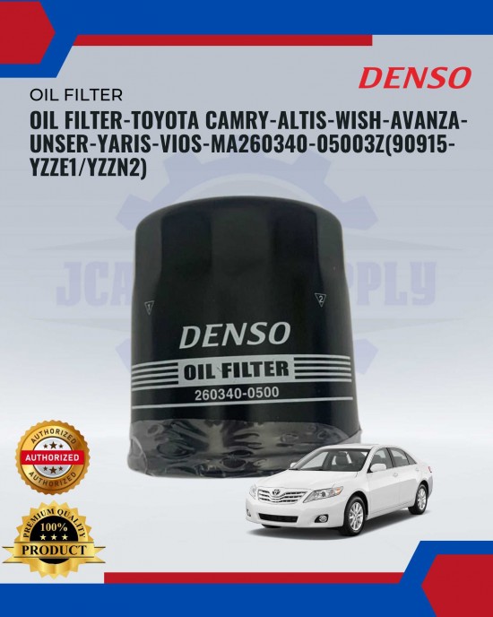 Showing image for Oil Filter-Toyota Camry-Altis-Wish-Avanza-Unser-Yaris-Vios-MA260340-05003Z(90915-YZZE1/YZZN2) Oil Filter-Toyota Camry-Altis-Wish-Avanza-Unser-Yaris-Vios-MA260340-05003Z(90915-YZZE1/YZZN2) image