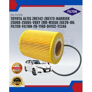 Toyota Altis ZRE142-ZRE173-Harrier ZSU60-ZSU65-Voxy ZRR-Wish ZGE20-Oil Filter-Filton-FO-1160-04152-YZZA6