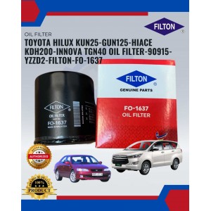 Toyota Hilux Kun25-Gun125-Hiace KDH200-Innova TGN40 Oil Filter-90915-YZZD2-Filton-FO-1637