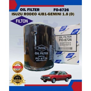 Oil Filter-Isuzu Rodeo 4JB1-Gemini 1.8 (D)-NHR-Hicom 2.8-FB300-FILTON-FO-6726