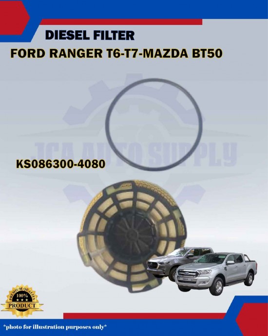 Ford Ranger T6 T7-Mazda BT50 2.2cc 3.2cc Diesel Filter-KS086300-4080 (1WA0-13-ZA5TT) (L2MZ-9365-A) Ford Ranger T6 T7-Mazda BT50 2.2cc 3.2cc Diesel Filter-KS086300-4080 (1WA0-13-ZA5TT) (L2MZ-9365-A)