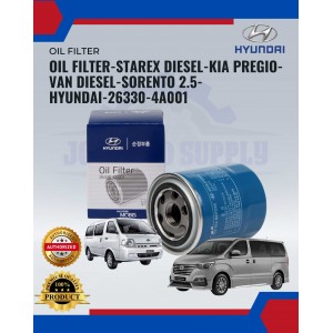 Oil Filter-Starex Diesel-Kia Pregio-Van Diesel-Sorento 2.5-Hyundai-26330-4A001