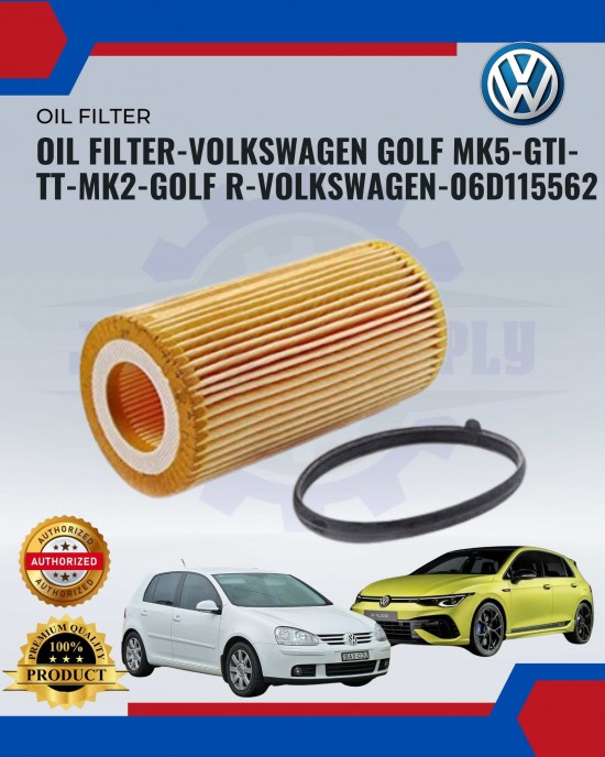 Oil Filter-Volkswagen Golf Mk5-Gti-Tt-Mk2-Golf R-Volkswagen-06D115562 Filters image