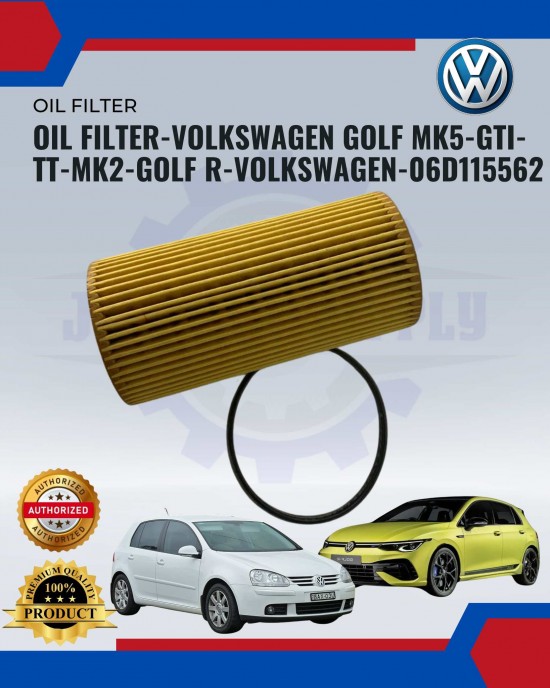 Oil Filter-Volkswagen Golf Mk5-Gti-Tt-Mk2-Golf R-Volkswagen-06D115562 Filters image