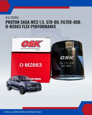 Oil Filter-Proton Saga MC3 1.5cc-S70 New-O-MZ663