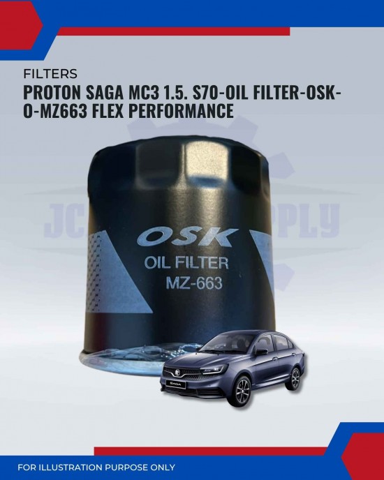 Oil Filter-Proton Saga MC3 1.5cc-S70 New-O-MZ663