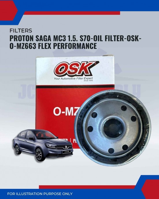 Oil Filter-Proton Saga MC3 1.5cc-S70 New-O-MZ663