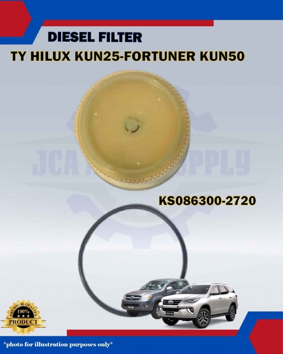 Toyota Hilux KUN25-KUN26-Fortuner KUN50-Hiace KDH200 Diesel Filter-KS086300-2720 (23390-0L041/YZZA1) Toyota Hilux KUN25-KUN26-Fortuner KUN50-Hiace KDH200 Diesel Filter-KS086300-2720 (23390-0L041/YZZA1)