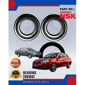 Rear Wheel Bearing-Proton Saga-Iswara-1set=2 Bearings+1 Oil Seal-NSK-28KW01