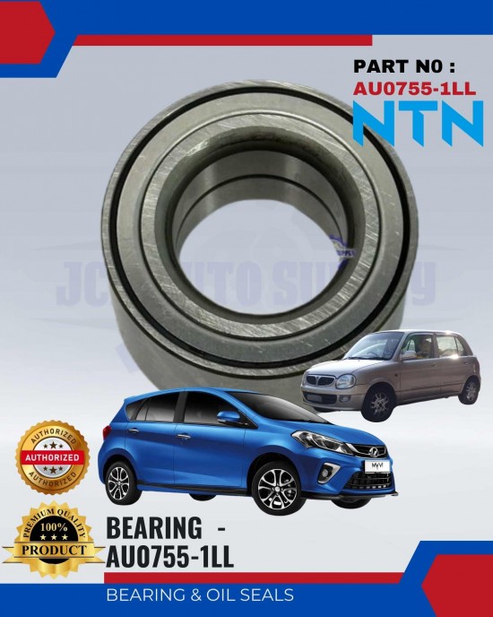 Front Hub Bearing-Perodua Myvi-Viva-Kenari-Kelisa-NTN-AU0755-1LL Bearing and Oil Seals image