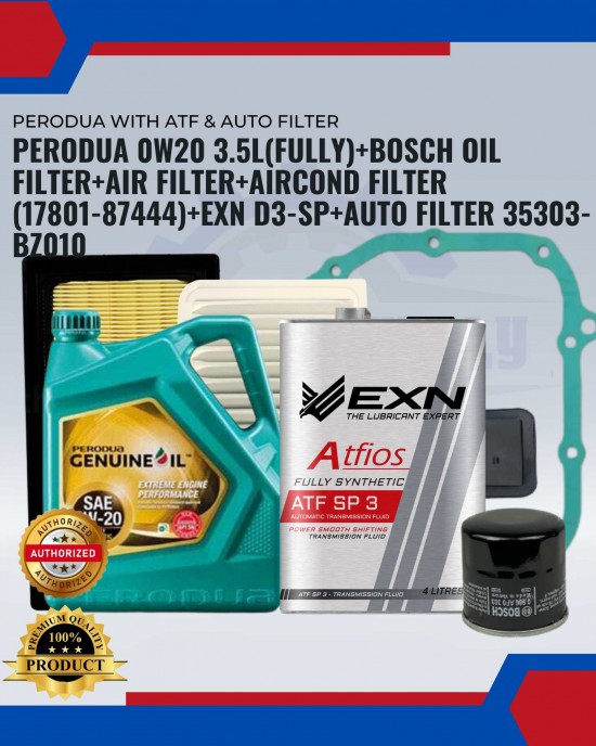 PERODUA with ATF (4Litre) & AUTO FILTER-AXIA.BEZZA 1.0 .BEZZA 1.3-PERODUA & EXN PACKAGE Engine Oil & Fluids image