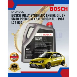 Bosch Fully Synthetic Engine Oil Sn 5w30 Premium X7 4l Original-1987 L24 070