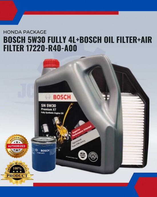 COMBO PACKAGE HONDA ACCORD TAO 2.4CC (YEAR 200-2012)-BOSCH 5W30 PACKAGE Engine Oil & Fluids image