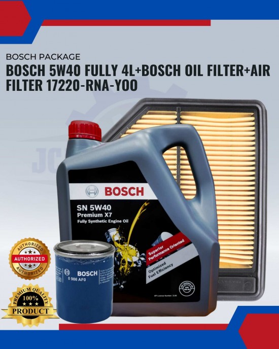 COMBO PACKAGE HONDA CIVIC FD1.FD2(SNA YEAR 2006-2013) 1.8CC.STREAM RN6.RN8(YEAR 2006-2014)-BOSCH 5W40 PACKAGE Engine Oil & Fluids image