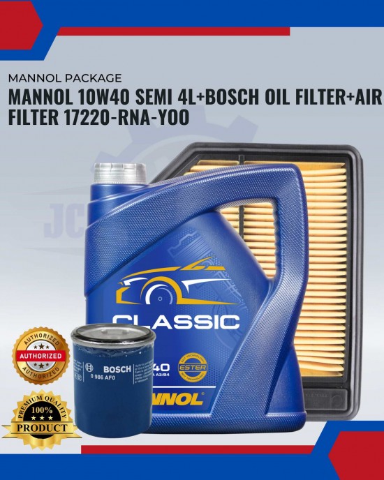 COMBO PACKAGE HONDA CIVIC FD1.FD2(SNA YEAR 2006-2013) 1.8CC.STREAM RN6.RN8(YEAR 2006-2014)-MANNOL PACKAGE Engine Oil & Fluids image