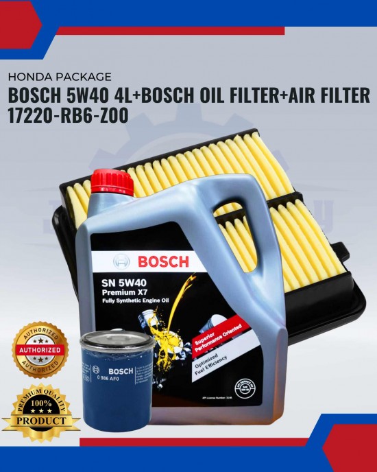 COMBO PACKAGE HONDA CITY TMO (BOSCH 5W40) Engine Oil & Fluids image