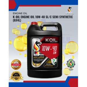 K-OIL Engine Oil 10W-40 SL/C Semi Synthetic (6X4L)