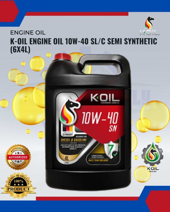 K-OIL Engine Oil 10W-40 SL/C Semi Synthetic (6X4L) Engine Oil & Fluids image