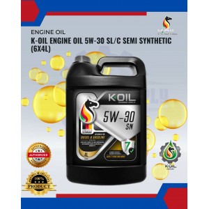 K-OIL Engine Oil 5W-30 SL/C Semi Synthetic (6X4L)