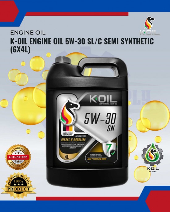 K-OIL Engine Oil 5W-30 SL/C Semi Synthetic (6X4L) Engine Oil & Fluids image