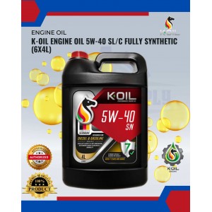 K-OIL Engine Oil 5W-40 SL/C Fully Synthetic (6X4L)