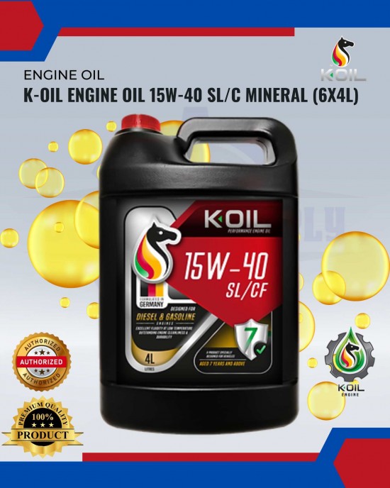 K-OIL Engine Oil 15w-40 SL/C Mineral (6x4l) Engine Oil & Fluids image