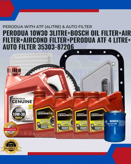 PERODUA with ATF (4Litre) & AUTO FILTER-KANCIL.VIVA.KENARI.KELISA-PERODUA PACKAGE Engine Oil & Fluids image