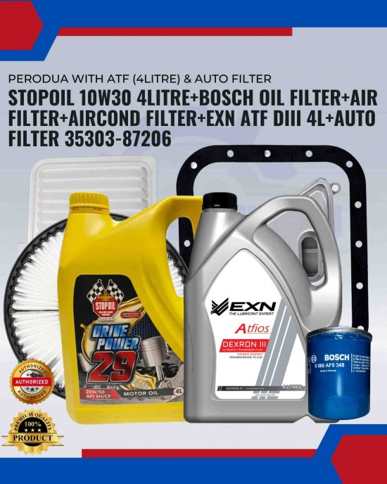 Showing image for PERODUA with ATF (4Litre) & AUTO FILTER-KANCIL. VIVA. KENARI. KELISA-STOPOIL PACKAGE PERODUA with ATF (4Litre) & AUTO FILTER-KANCIL. VIVA. KENARI. KELISA-STOPOIL PACKAGE image