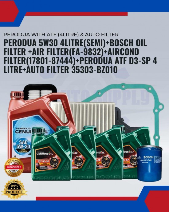 PERODUA with ATF (4Litre) & AUTO FILTER-MYVI ICON (2014-2017)*MYVI 2014.ALZA 2014-2018 Engine Oil & Fluids image