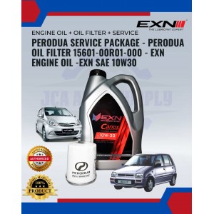 Perodua Service Package - EXN Engine Oil SAE 10W30 - Perodua Oil Filter 15601-00R01-000 - KELISA, KENARI, VIVA