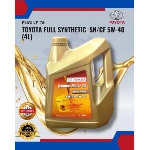 Toyota 5w40 Fully Synthetic Engine Oil-API SN/CF-4L