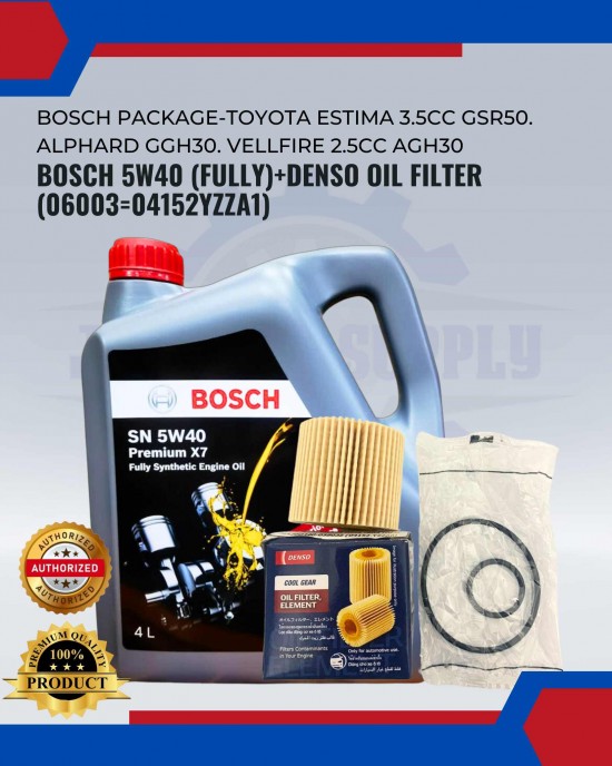 BOSCH Package-Toyota Estima 3.5CC GSR50. Alphard GGH30. Vellfire 2.5CC AGH30 Engine Oil & Fluids image