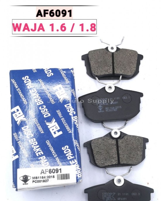 FBK REAR DISC BRAKE PAD - PROTON WAJA 1.6 -1.8 -AF6091 image