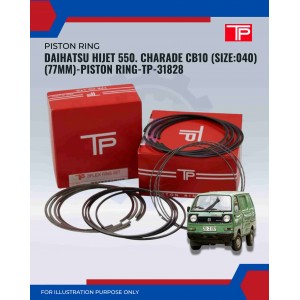 Daihatsu Hijet 550. Charade CB10 (Size:040)(77mm)-Piston Ring-TP-31828