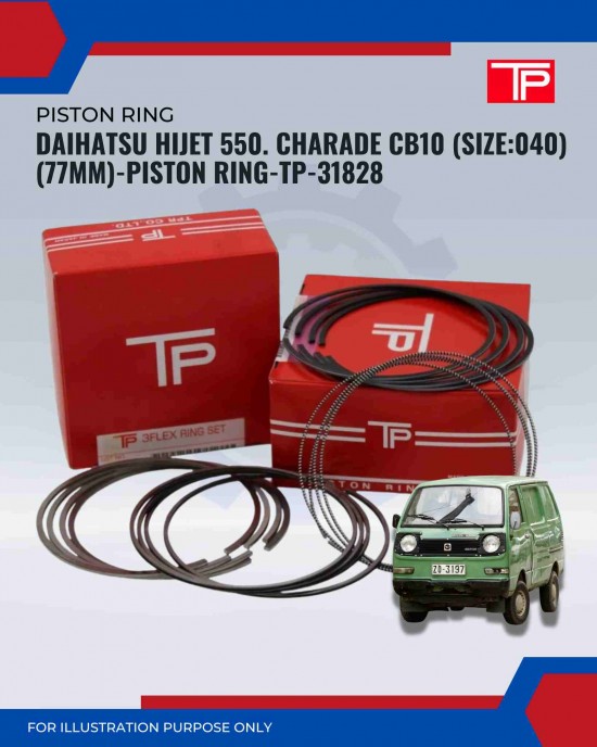 Daihatsu Hijet 550. Charade CB10 (Size:040)(77mm)-Piston Ring-TP-31828