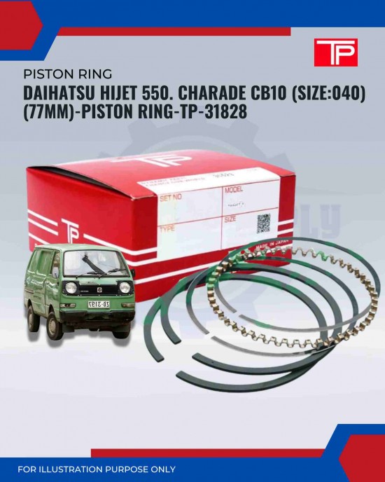 Daihatsu Hijet 550. Charade CB10 (Size:040)(77mm)-Piston Ring-TP-31828